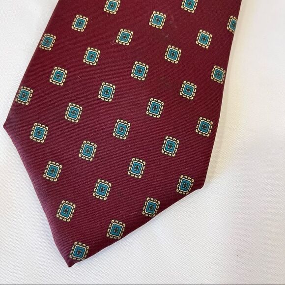 Lot of 2 Christian Dior Monsieur Silk Ties Mens Classic Necktie Yellow Red Blue - Picture 5 of 11